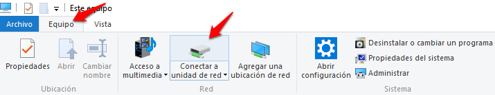 Unidades de red de windows